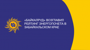 «Байкалруд» возглавил рейтинг энергопочета в Забайкальском крае в категории «Промышленность»