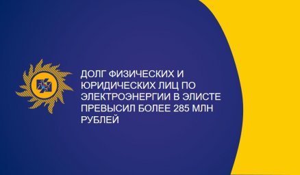 Долг физических и юридических лиц по электроэнергии в Элисте превысил более 285 млн рублей Долг физических и юридических лиц по электроэнергии в Элисте превысил более 285 млн рублей