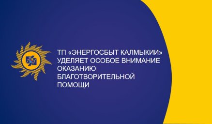 ТП "Энергосбыт Калмыкии" уделяет особое внимание оказанию благотворительной помощи