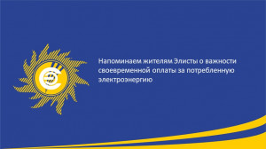 Напоминаем жителям Элисты о важности своевременной оплаты за потребленную электроэнергию
