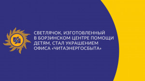 Светлячок, изготовленный в Борзинском центре помощи детям, стал украшением офиса «Читаэнергосбыта»