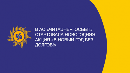 ​В АО «Читаэнергосбыт» стартовала новогодняя акция «В Новый год без долгов!»