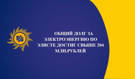 Общий долг за электроэнергию по г.Элисте достиг  свыше 204 млн.рублей