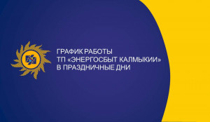 Режим работы клиентского офиса ТП «Энергосбыт Калмыкии» АО «Читаэнергосбыт» 7-10 марта