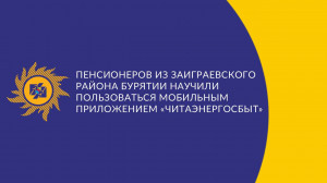 Пенсионеров из Заиграевского района Бурятии научили пользоваться мобильным приложением «Читаэнергосбыт»